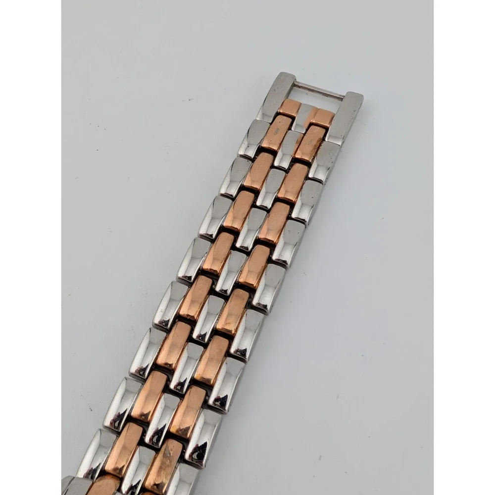 Women's Watch 28mm Case Rhinestones Rose Gold/Silver 7.5